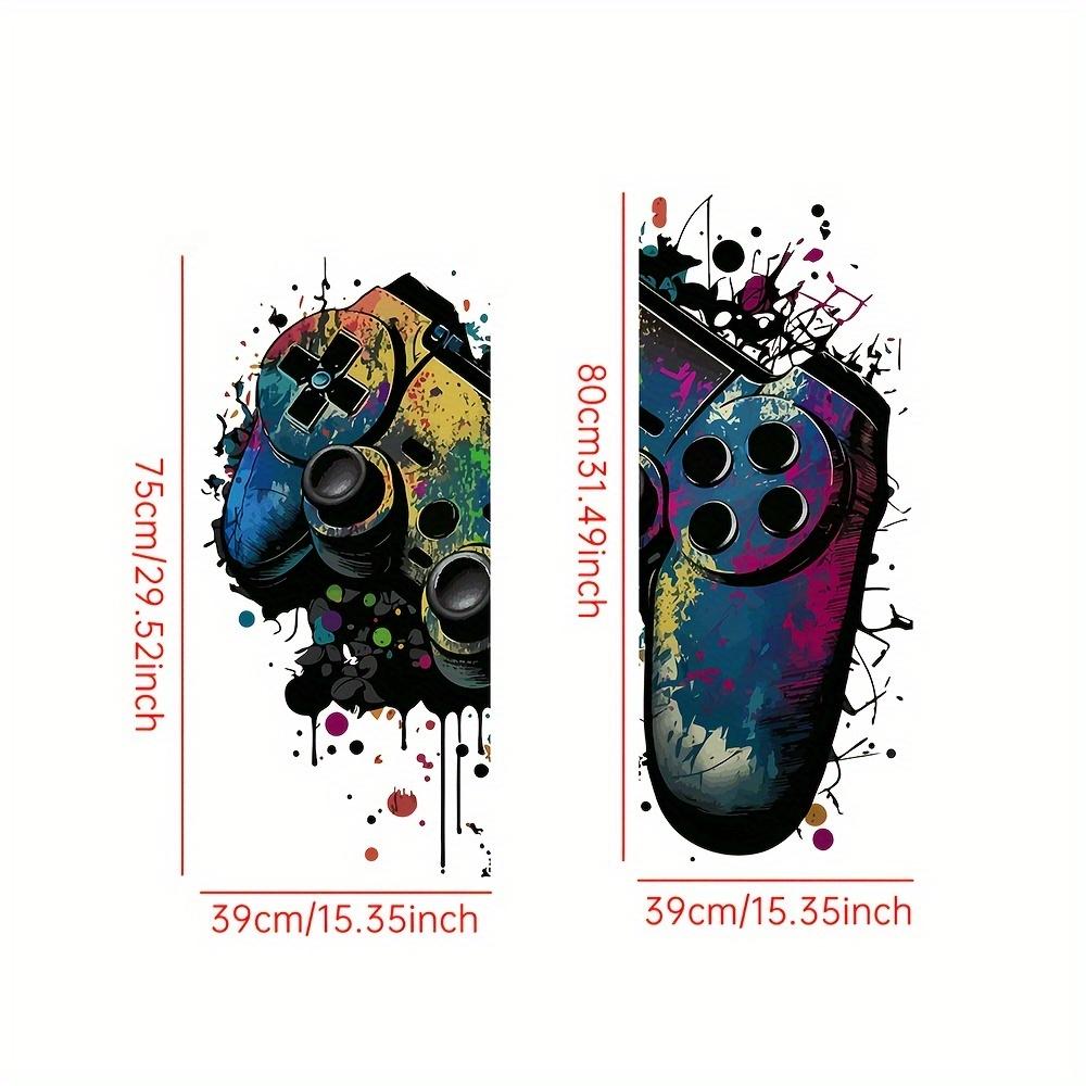 Naklejki Ścienne Graffiti Kontrolery do Gier i Naklejki Dekoracyjne, Idealne Prezenty do Pokojów Esports, Sypialni Chłopięcych, Dekoracji Domu