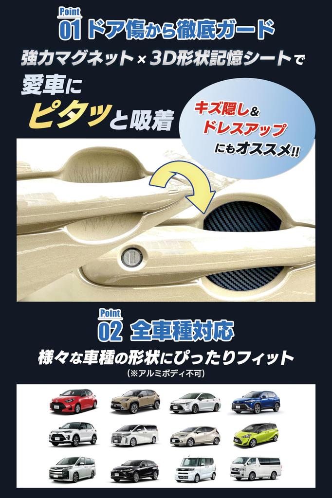 [Mechanic Supervision x Door Scratch Guard] Door Handle Protector, "Strong Magnetic Power" Magnetic Door