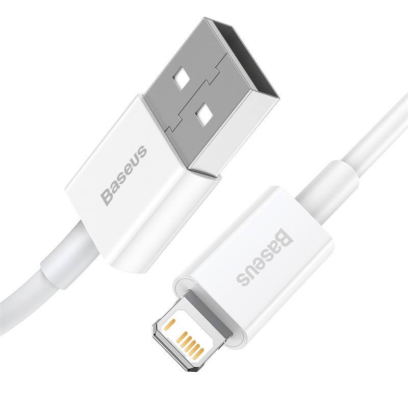 

BASEUS Superior Series Fast Charging Data Cable USB to iP 2.4A 1m White
