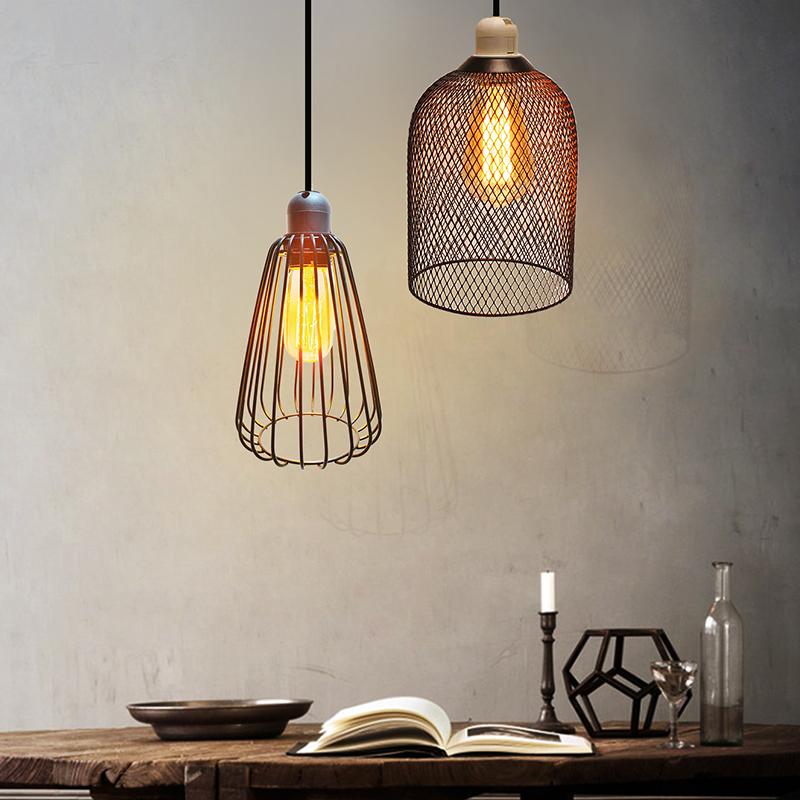 Moderne Pendelleuchtenabdeckungen Geometrische Eisen-Pendelleuchte Lampenschirm Küche Loft Café Geschäft Restaurant Hängeleuchte