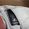 Used Short Trucker Wallet Himeji Leather Genuine Leather Wallet with Belt Loop and Chain