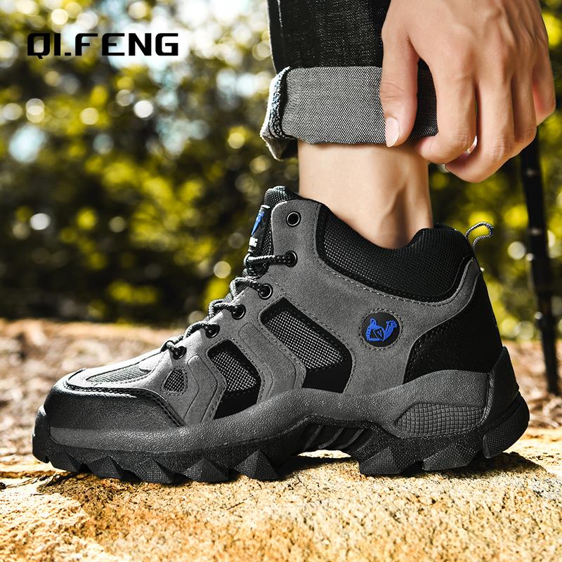 Tactical Shoes Plus Anti-Skidding Classical Walking Footwear Autumn Winter Men Women Outdoor mountaineering Leather Boots 39-48
