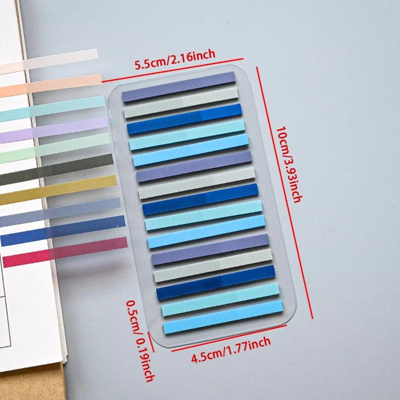 300 Sheets Colorful Strip Writable Sticky Note Classification Reading Marker Labels for Student Book Message Highlight Stationery Supplies
