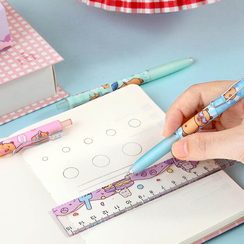 

1 комплект мультяшный капибара механический карандаш набор милый рисунок автоматический карандаш набор офис школьные принадлежности канцелярские товары для студентов подарки 1set