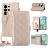 Crossbody Long Lanyard Flip Cards Solt Wallet Leather Bag Case for Samsung S26 Ultra S25 S24 S23 S22 A27 A17 A37 A57 Stand Cover