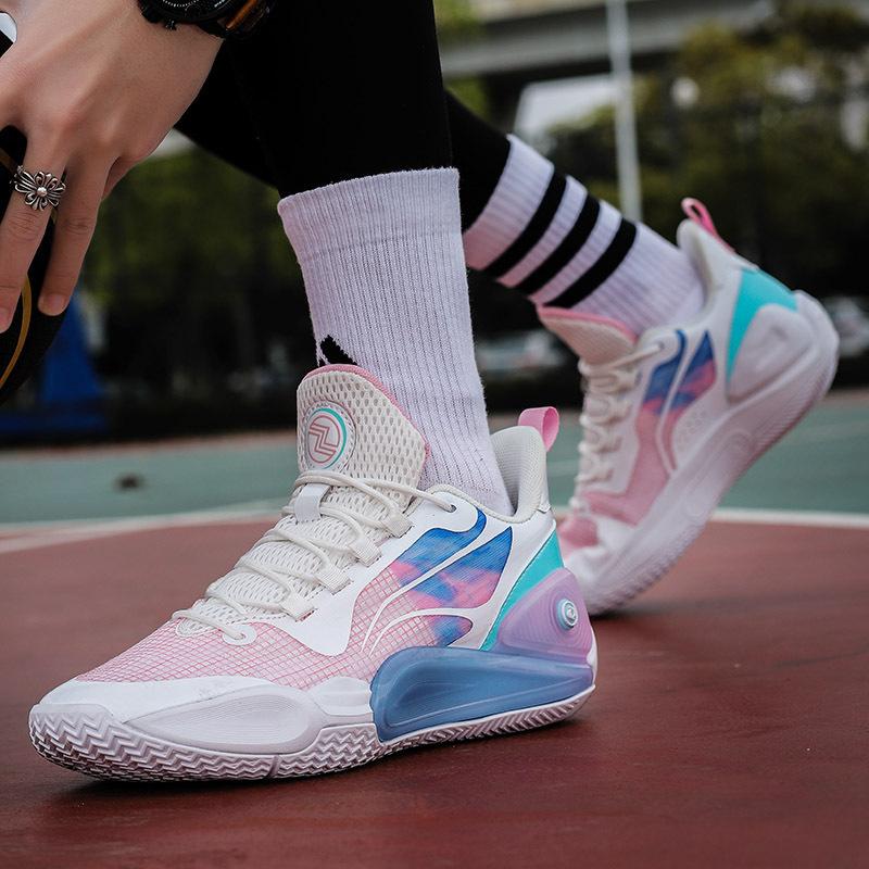 Mesh Couple Basketball Shoes for Men and Women Breathable Wear-resistant Non-slip Comfortable Casual Sports Shoes