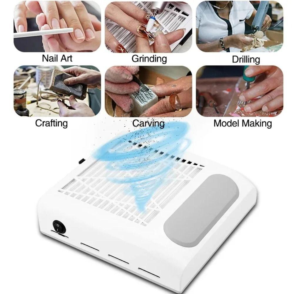 Removable Filter Screen Nail Dust Collector 80W Manicure Machine Tools UV Gel Polish Dust Fans DIY