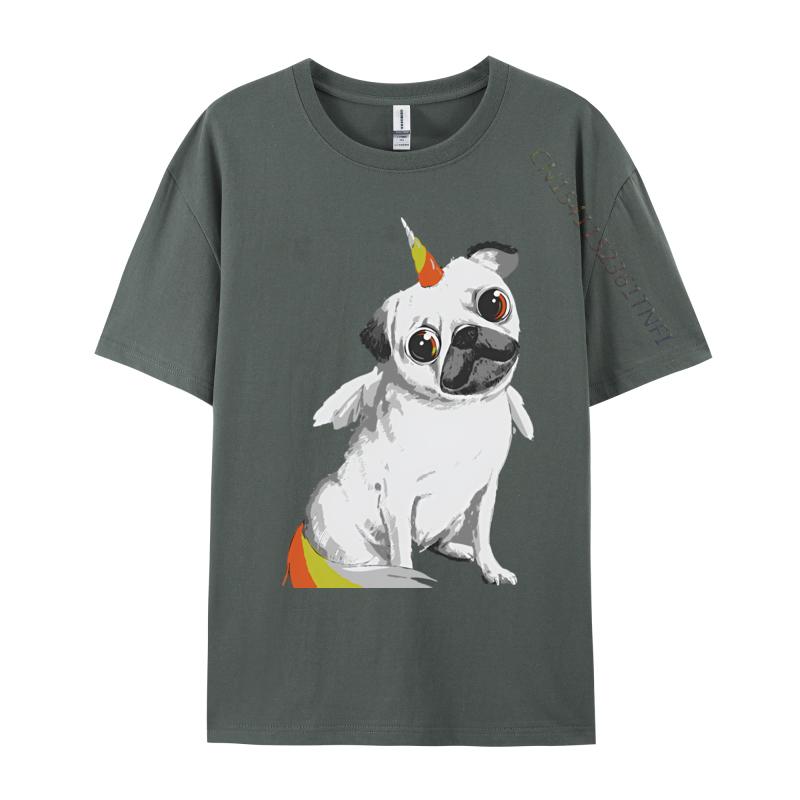 Pug Unicorn Vintage Tshirt Graphic Print Tops Men Hip Hop Tee Clothes T Shirt Graphic T Shirts Men Oversized