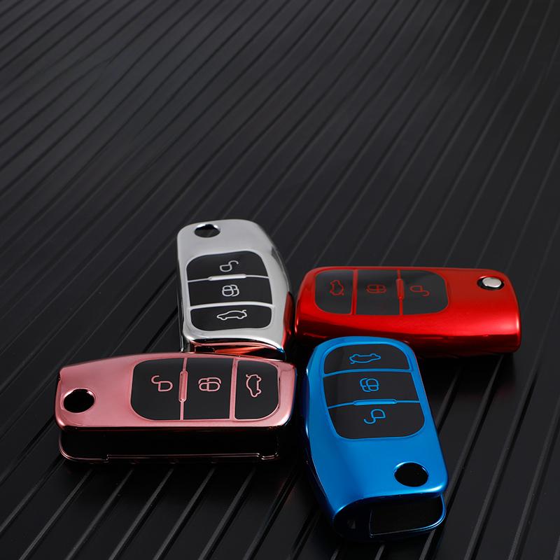 TPU Car Key Case Cover for Ford Fiesta Focus 2 Ecosport Kuga Escape Falcon B-Max C-Max Eco Sport Galaxy Key Bag Shell Holder