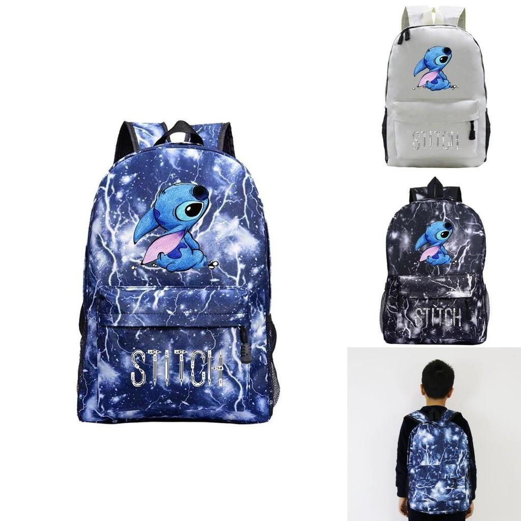 Cute Stitch Backpack Rucksack For School Student Travel Multicolor