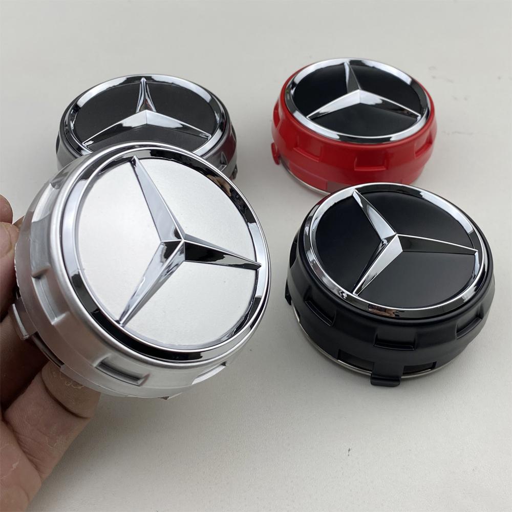 For Mercedes Benz Amg Car Wheel Center 4PCS 75mm Hub Caps Cover for Mercedes Benz Amg Logo B/C/E/S Class A Class C200L GLC GLK CLA W166 W163 W221 DG1