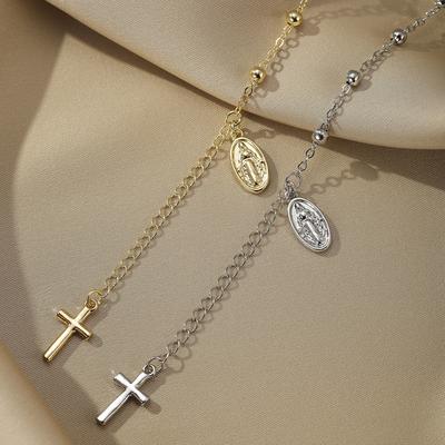 Christian  Cross Bracelet Jewelry Dainty Beads Bracelet For Women Adjustable Wrist Bracelets Hand Chain