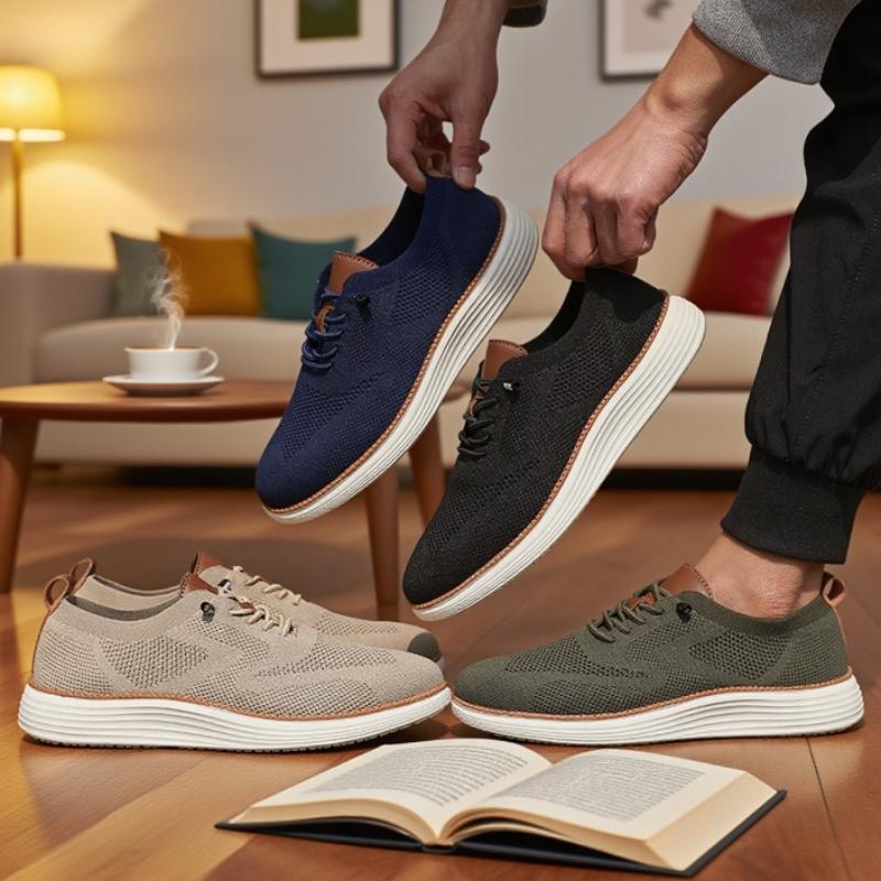 Men's Knitted Shoes Comfy Breathable Workout Shoes 2025 Outdoor Exercise Lightweight Running Trainers Fashionable Walking Shoes