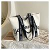 New simple large-capacity bag female alphabet canvas bag simple casual portable commuter tote bag