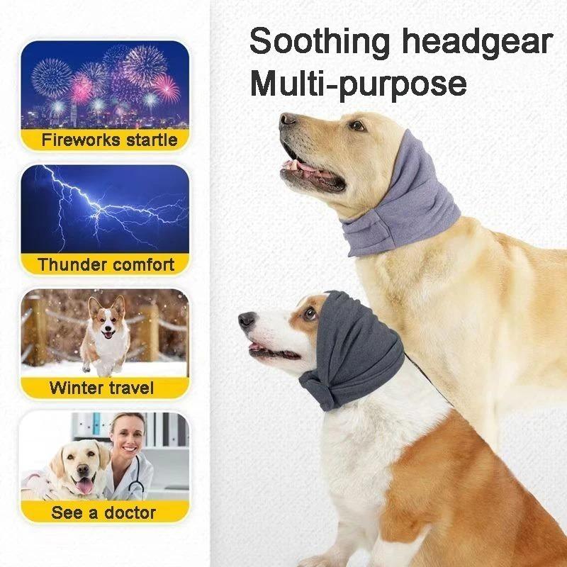 1/2/4PCS  Dog Soothing Headgear Anti-Fright Anti-Thunder Soothing Collar Dog Emotional Earmuffs Anti-Noise Headgear for Dogs