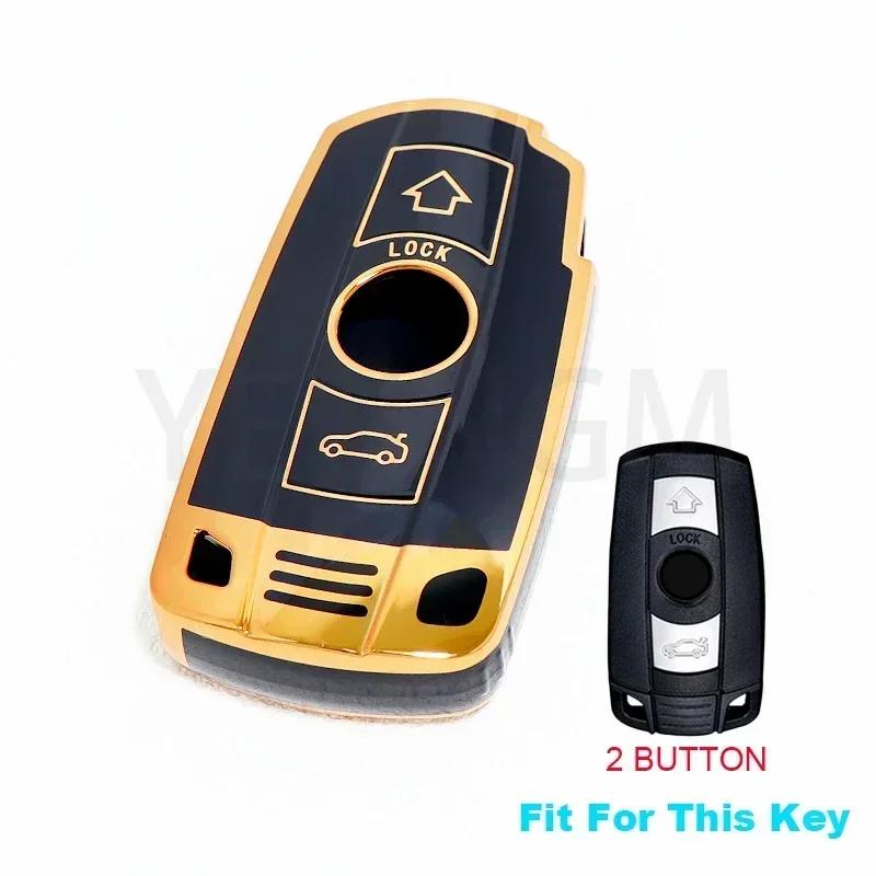 YELINGM TPU Car Smart Key Case CoverFor BMW 1 3 5 6 Series E60 E61 E70 E81 Z4 E87 E90 E91 E92 X1 X5 X3 Protector  Shell Fob