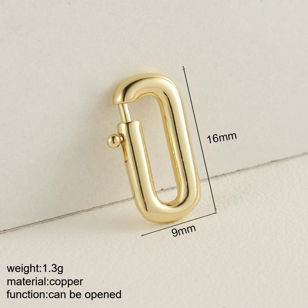 Can Be Opened Spring Clasp Chrms For Jewelry Making Supplies Gold Color Round Oval Buckle Diy Bracelet Necklace Accessories