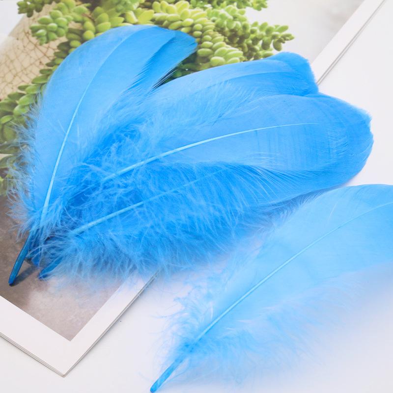 50Pcs Color Full Soft Big Floating Feather Goose Feather Diy Color Feather Headdress Craft Decorative Material