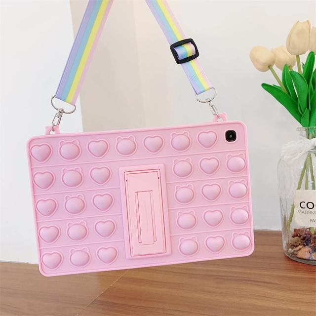 Cartoon Unicorn Astronaut Pig Kids Bubble Case pro Samsung Galaxy Tab A8 10.5 SM-X200 X205 S6 A7 Lite T500 P610 T290 T220 silikonový obal na tablet