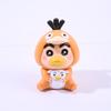 6pcs/set Crayon Shin chan Psyduck Eevee Charmander Bulbasaur Squirtle Action Figure Collection Model Toys