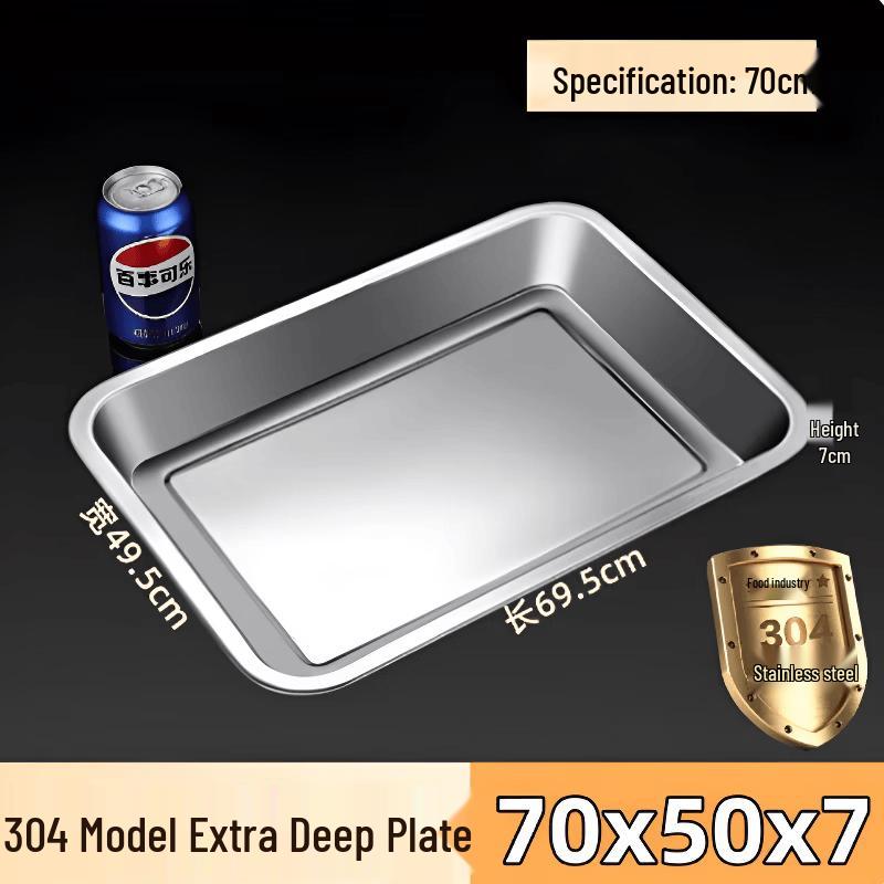 

Stainless Steel Rectangular Serving Tray (10-Pack)