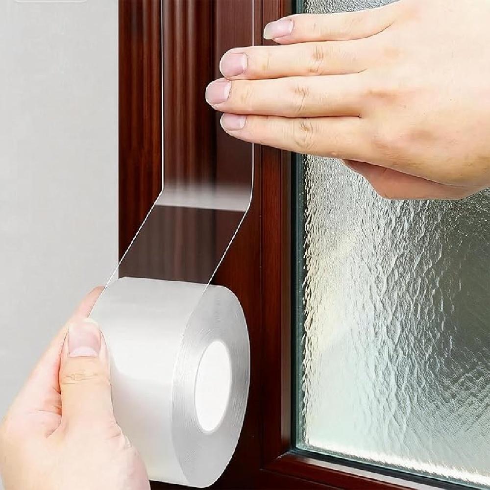 1pc 5m/10m/20mX5cm Transparent Window Weather Sealing Tape Weather Stripping Residue-Free Clear Window Insulation Tape 5m прозрачный