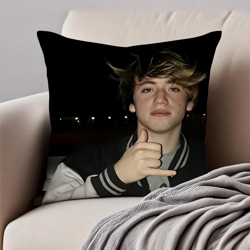 Latin Handsome Singer PPaulo Londra Cushion Cover Pillowcase Antidustmite Invisible Zipper Short Plush Sofa Cushion