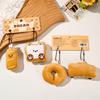 2Pcs Miniature Bread Plushie Keychain Portable Food Themed Bag Accessory Fun Stuffed Toy Bags Pendant for Student