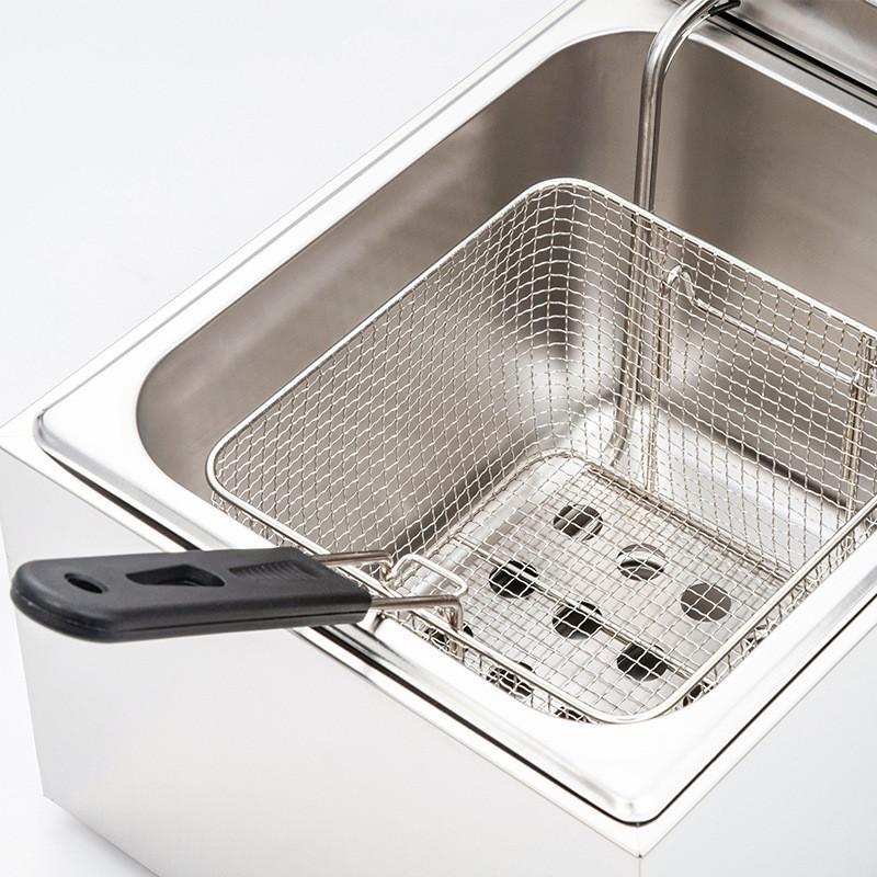 Large Capacity Electric Deep Fryer Single Cylinder French Frying Machine Stall Snack Cooking Equipment