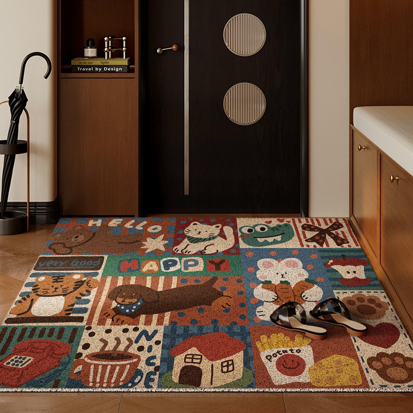 Ретро коврик для входной двери, входной ковер, противоскользящий коврик для ног, бытовой ковер 80x120CM