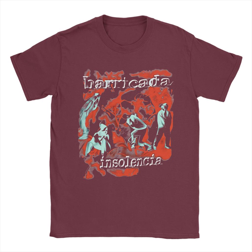 Spanish Band Barricada Art TShirt Unisex  Novelty Pure Cotton Tee Shirt Crewneck Short Sleeve T Shirts Printing Clothing