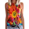 Flower Floral 3D Print Tank Top Summer Women Fashion Streetwear Y2k Tops Oversized Vest Off Shoulder Sleeveless Woman Camisole