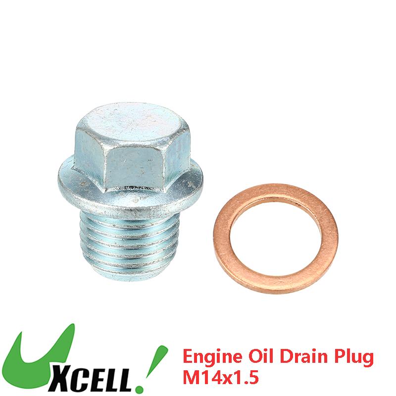 UXCELL 1 Set M14x1.5 Car Oil Drain Plug with Washer Auto Oil Drain Screw Bolts MD050316 for Mitsubishi Lancer 2003-2016 Oil Drain Plugs 3