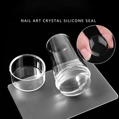 1 Set Nail Art Stamper High Durability Smooth Surface Compact Size Good Elasticity Detachable Wide Application