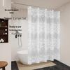Qianyu Punch-Free Waterproof Shower Curtain Set