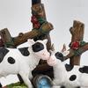 Garden Statue, Animal Sculpture, Resin Figure, Flower Pot with Innovative Solar Lighting,