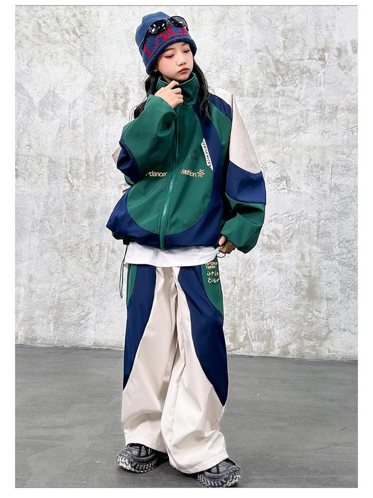Kids' Trendy Hip Hop Street Dance Performance Costume Set