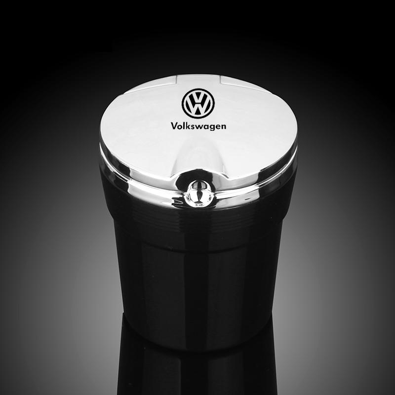 Для VOLKSWAGEN Автомобильная пепельница со светодиодной подсветкой Портативный бездымный подстаканник Для Volkswagen VW Jetta Polo T5 T4 Golf 7 5 Caddy Passat