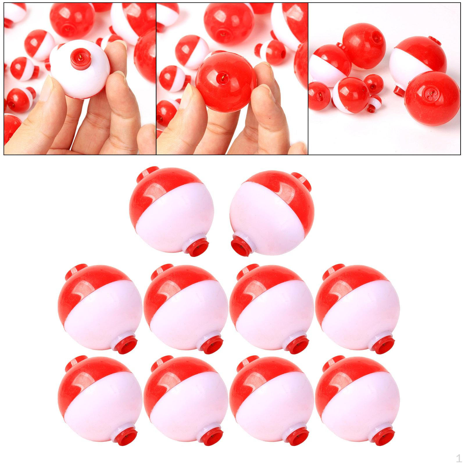 

Floats Bobbers Round Buoy Float 7Pcs-10Pcs Hard Push Button Bobber 7 Sizes 0.5Inch-2Inch 13mm 10PCS