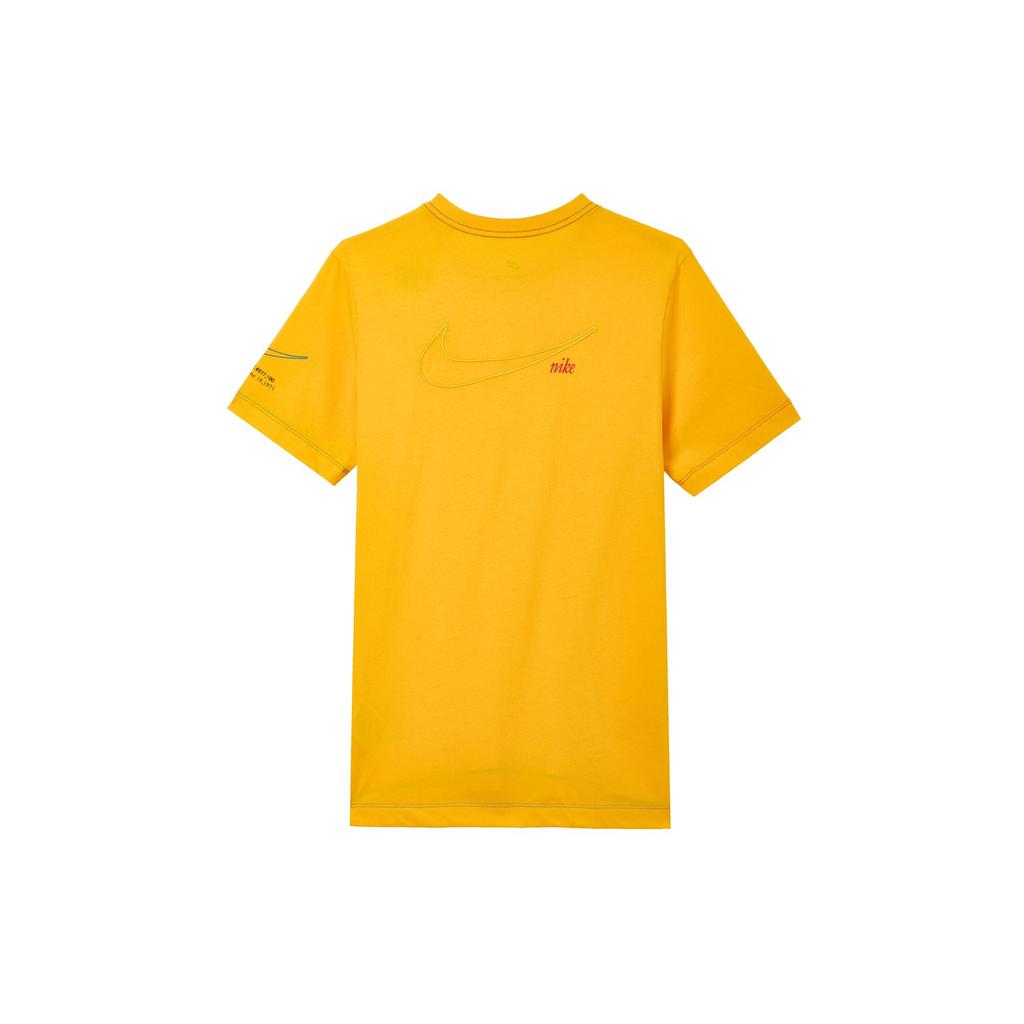 Nike T Shirts Men's Gold Crew Neck Moderate Straight Fit DJ1394-739