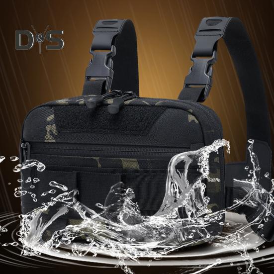 Fishing Chest Bag Waterproof Oxford Cloth Lightweight Vest Pouch Large Capacity Outdoor Camping Hiking Hunting Fishing Gear Storage Backpack