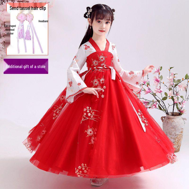 Vestito Principessa Hanfu Bambina Y - Gonna Stile Antico Primavera/Autunno 2024