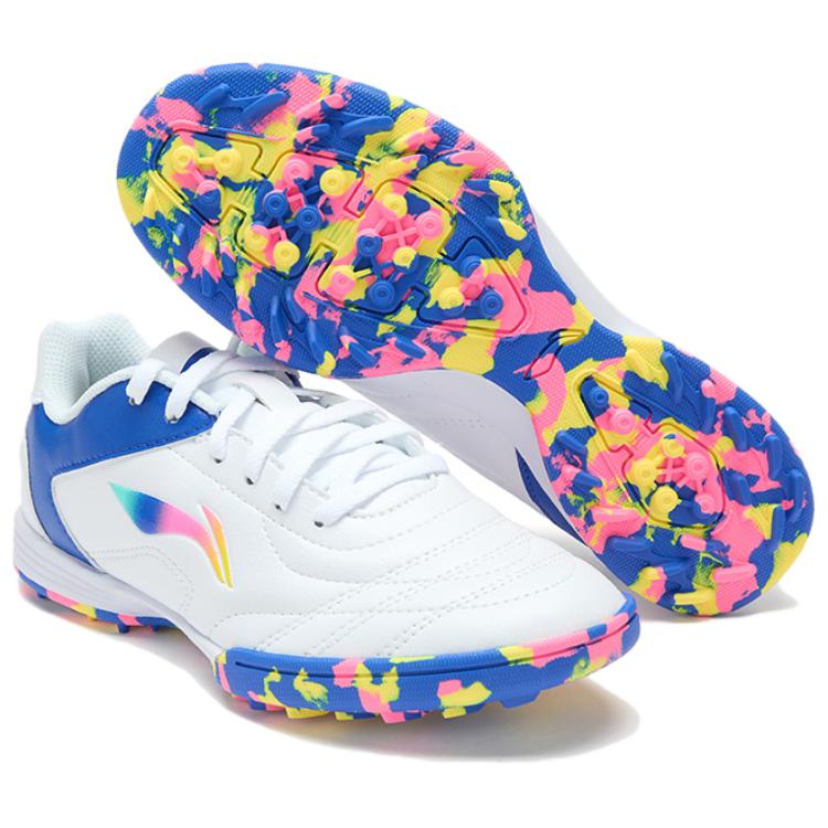 Li-Ning Comfortable Fashion TF Soft Ground Hard Ground Artificial Grass Shock Absorbing Non-Slip Wear-Resistant Soccer Shoes YSTU057-4