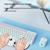 Fude IK6632 Wireless Retro Keyboard and Mouse Combo