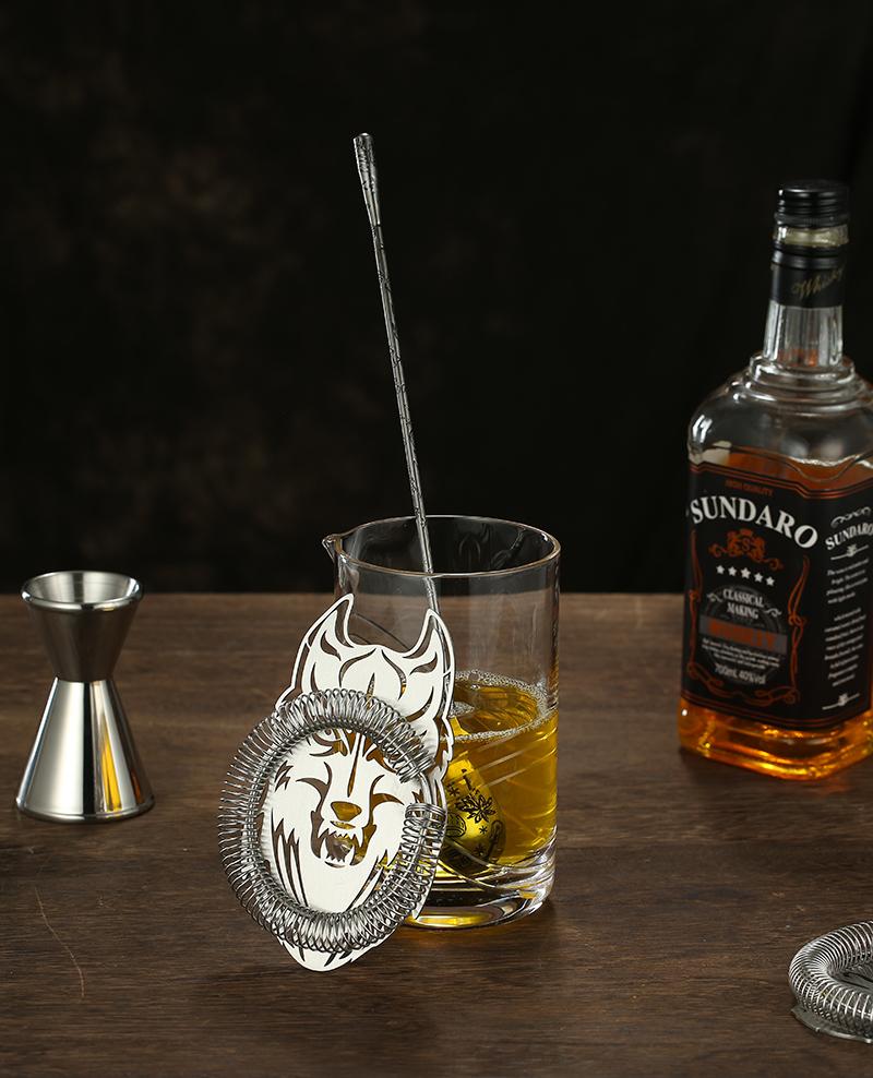 Creative Wolf Shape Bar Cocktail Strainer Hawthorne Strainer Stainless Steel Bar Tool