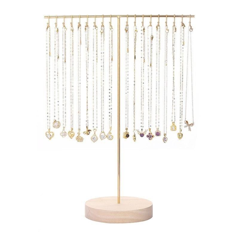 Fashionable Sturdy Alloy Jewelry Stand for Necklaces Bracelets and Earrings Clear Organizers with Multiple Tower