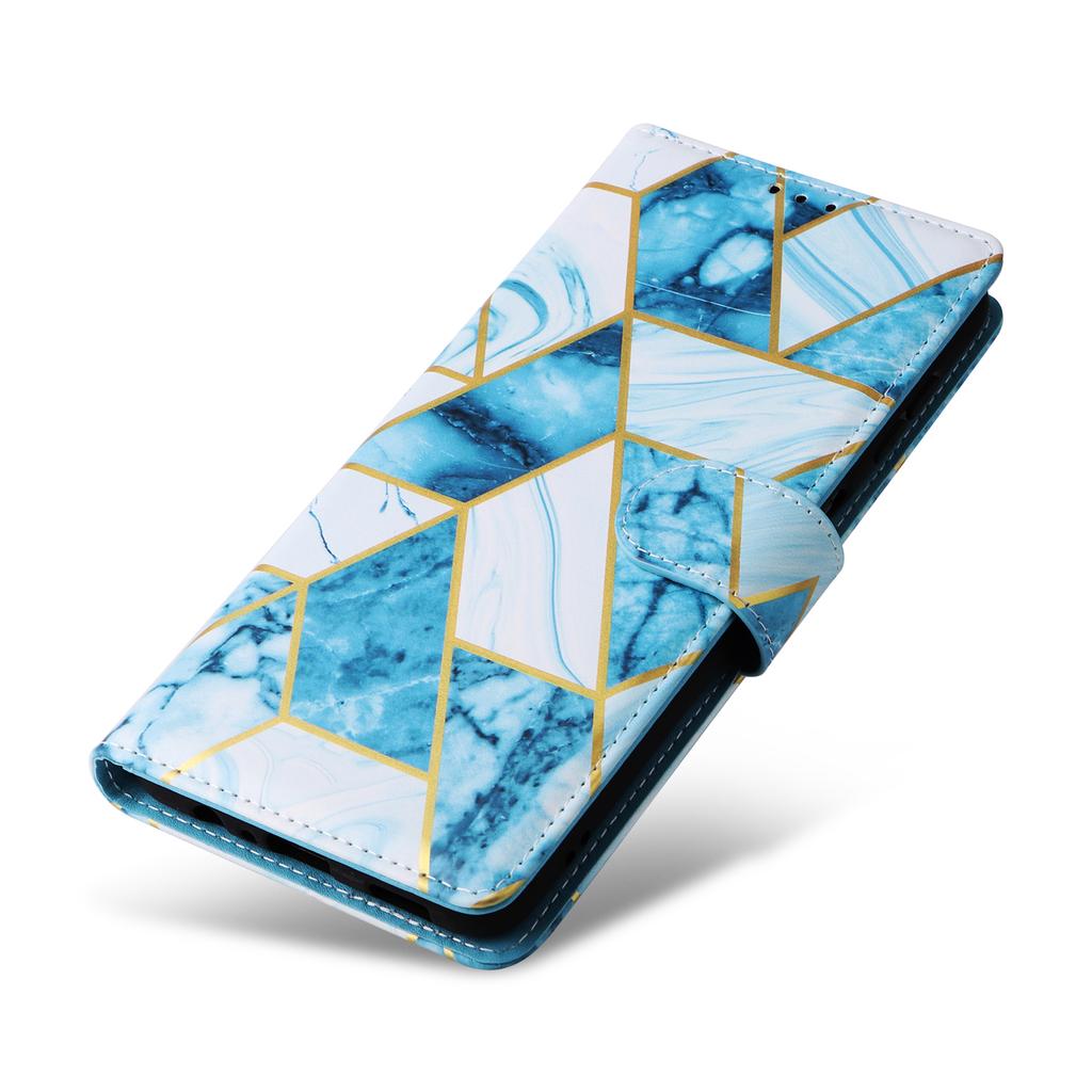 For Samsung Galaxy A17 5G/A17 4G/A26 5G Case Lacquered Marble Pattern Leather Phone Cover with Wrist Strap