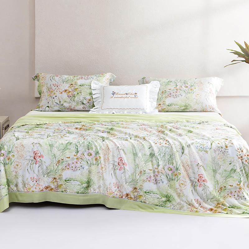Lyocell Printed Mulberry Silk Summer Quilt: Manxia
