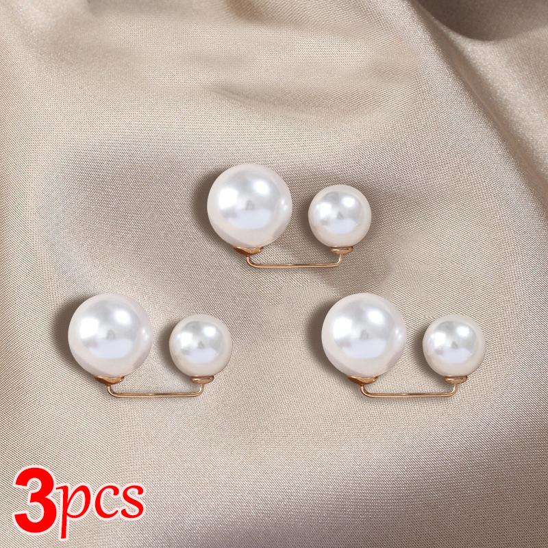 3/6Pcs Brooch Set Beads Fashion Clothing Brooches for Women Pearl Lapel Pin Sweater Dress Brooch Pins Badge Buckle Accessories