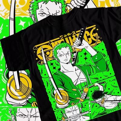 Japanse Animatie ONE PIECE Tweedimensionale Heren Zomer Nieuw Retro Mode Heren- en Dames Streetwear